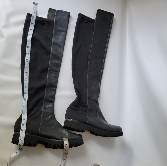 Stuart Weitzman Leather Tall Over The Knees Boots Sz 6.5 - Picture 6 of 12